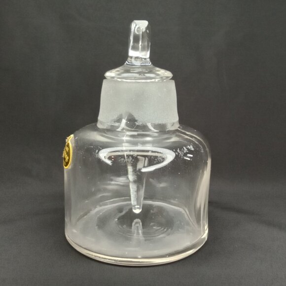Art Deco Glass Perfume Bottle & Stopper With Label Cambridge Made In USA 1920s - Picture 5 of 14